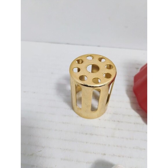 VINTAGE LAMPE BERGER PARIS RED FROSTED  GLASS  FRAGRANCE LAMP W CATALYTIC BURNER - Picture 4 of 11